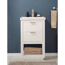 white single sink bathroom vanity with