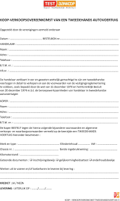 Maybe you would like to learn more about one of these? Koop Verkoopsovereenkomst Van Een Tweedehands Autovoertuig Pdf Gratis Download
