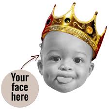 Notorious BIG Face Image Custom Add Crown to Photo Big One First Birthday  Biggie Smalls 1st Birthday Custom Notorious One Face