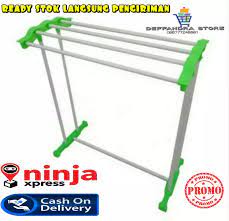 Terdapat 10 batang jemuran dengan ukuran sampai 2 meter, sehingga pakaian keluarga bisa anda keringkan di sana. Jemuran Handuk Jemuran Baju Murah Lazada Indonesia