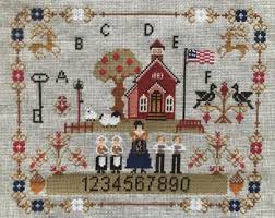 Cross stitch patterns for the whole family designed by connie barwick. Twin Peak Primitives Old School On Prairie Cross Stitch Pattern 123stitch