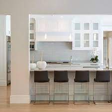 Cook up your favourite colour scheme with just two additions to a white kitchen: Kitchen Island Columns Design Ideas