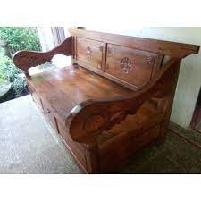 Homekursi tamukursi tamu sofa kayu jati interior klasik. Kursi Bangku Bale Bale Jati Klasik Unik Jepara Kayu Jati Kursi Teras Shopee Indonesia