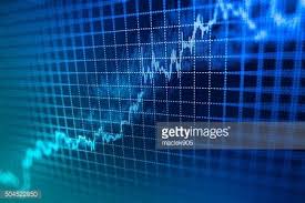 Stock Market Graph And Bar Chart Price Display Clipart Image