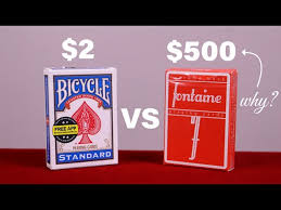 Playing cards were invented in china as early as the 9th century and appeared in europe as early as the 14th century. 500 Vs 2 Deck Of Cards Red Fontaine Playing Cards Vs Blue Rider Back Differences Cardistry Youtube