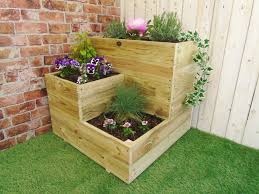 Large Corner Step Garden Display Planter Plant Pot Reverse Decking Ebay Garden Plant Pots Outdoor Wooden Planters Outdoor Gardens Design