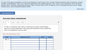 Solved Qs 2 6 Analyzing Transactions And Preparing Journa