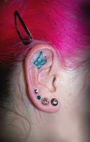 Butterfly Ear Tattoo Butterfly Tattoo Designs Small Butterfly Tattoo Blue Butterfly Tattoo