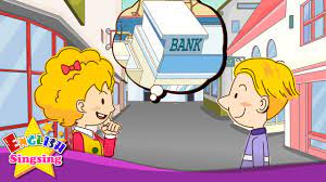 Excuse me. Where's the bank? (Asking the way) - Education Rap for Kids -  English song with lyrics - YouTube