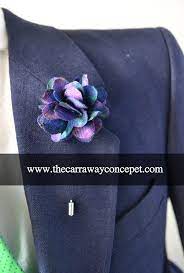 Purple Plaid Lapel Flower Lapel Flower Lapel Pins Mens Big Men Fashion