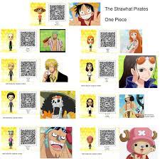 Tomodachi Life Qr Codes The Strawhat Pirates Of One Piece In 2021 Coding Geek Stuff Pirates