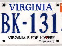 The Official Virginia State License Plate