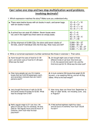 Worksheet on concept of decimal; Multiplication Word Problems Decimals Year 5 Teaching Resources