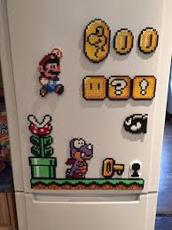 etsy の super mario world key fridge magnet by gamepixart アクアビーズ 図案 パーラービーズ マリオ アイロンビーズ