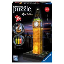 Cangnan senya toy factory as one of manufacturers and exporters in producing paper and plastic printing die cut products.major product: Ravensburger Big Ben Night Edition With Led 3d Puzzle 216pc Big Ben Ravensburger 3d Jigsaw Puzzles