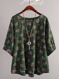 See more ideas about blouse designs, kids outfits, clothes. Women Casual Loose Retro Floral Print Blouse Bazacenters Com Blouses For Women Floral Print Blouses Half Sleeve Blouse