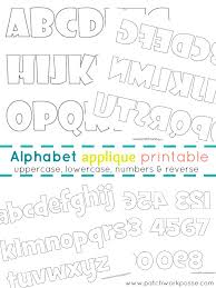 Printable letters and numbers are useful for a variety of craft projects for the home or classroom.add a number to a handmade card to customize the card for someone's birthday, print out some letters to spell words to make a festive banner or garland, add an initial to a scrapbook page to personalize it to the recipient or use in any of a whole host of other ways. Alphabet Applique Templates Printable Patchwork Posse