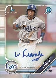 In 2018, he made his professional debut with the princeton rays and won the appalachian league player of the year after hitting.374 with 11 home runs. First Buzz 2019 Bowman Baseball Cards Blowout Buzz