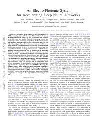 Pdf An Electro Photonic System For Accelerating Deep Neural Networks