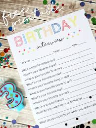 Fun Things To Do On Your Birthday With Friends Free Birthday Interview Printable Birthday Interview Free Birthday Stuff Birthday Interview Printable