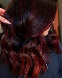 For your red hair with highlights, you need to make sure that it matches your undertone and eye color. Level 3 Dark Hair With Red Highlights Red Highlights In Brown Hair Dying Hair Red Red Balayage Hair