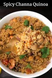 Spicy Channa Quinoa Cooking Recipes Side Dish Recipes Easy