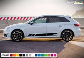 Sticker Decal Graphic Door Stripes For Audi A3 S Line 2014 2018 Lip Bumper Wing Turbo Audi Audi A3 Body Kit