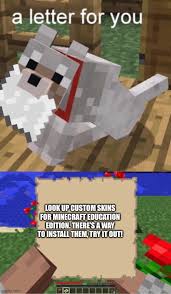 Are you bored with the default skins that come with minecraft education edition ? Minecraft Minecraft Mail Memes Gifs Imgflip