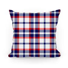 9 hand painted upcycled wine bottles in red, white and blue. Red White And Blue Plaid Pillows Lookhuman
