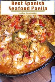 Best Spanish Seafood Paella Suebee Homemaker Recipe Seafood Paella Seafood Recipes Paella