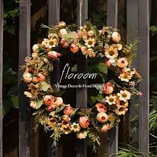 We did not find results for: Amazon Com Floral Wreath Door Wreath Artificial Orange Wreath For Front Door 15 Front Door Decorations Wall Decor Home Kitchen