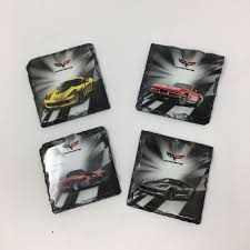 Corvette Coaster Set Personalized Corvette Coasters Coaster Furniture Wood Keepsake Box Mens Jewelry Box