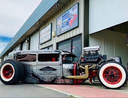 Rocket Racing Wheels On Instagram Congrats Free Shirt Friday Winner S A Pinedo For His Model A Sedan On Custom Painted Inj Racing Wheel Rat Rod Custom Paint