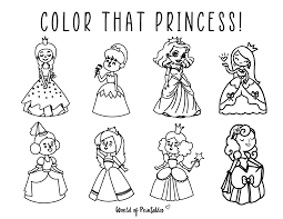 As your child gets involved, you may add small details about them too. 50 Best Princess Coloring Pages Free Printables For Kids World Of Printables