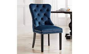 Featuring a curved high back, plush cushioned seat and deeply tufted velvet upholstery beautiful dining room chairs especially for this price point i was extremely surprised!!!!! Amazon Com Euphoria Tufted Blue Velvet Dining Chair Studio 55d Chairs