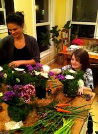 Volunteers Making Flower Arrangements To Donate To Martha S Table Sarah Von Pollaro Flower Arrangements Flowers Floral Design