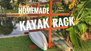 Made from 1.5 inch pvc, it's sufficiently sturdy for two or three kayaks, light, and inexpensive. Homemade Kayak Rack Youtube