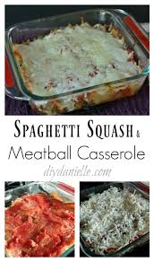 Spaghetti Squash Meatball Casserole Recipe Diy Danielle Recipe Spaghetti Squash And Meatballs Meatball Casserole Spaghetti Squash