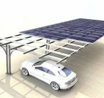 Cochera solar de acero galvanizado en caliente en voladizo ...