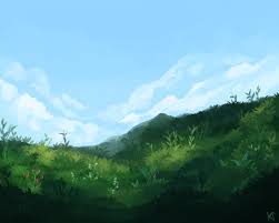 Lush Hills By Susiron On Deviantart Anime Scenery Fantasy Landscape Grass Painting