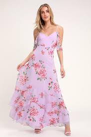 Take You There Lavender Floral Print Maxi Dress Mod And Retro Clothing Floral Maxi Dress Printed Maxi Dress Floral Print Maxi Dress