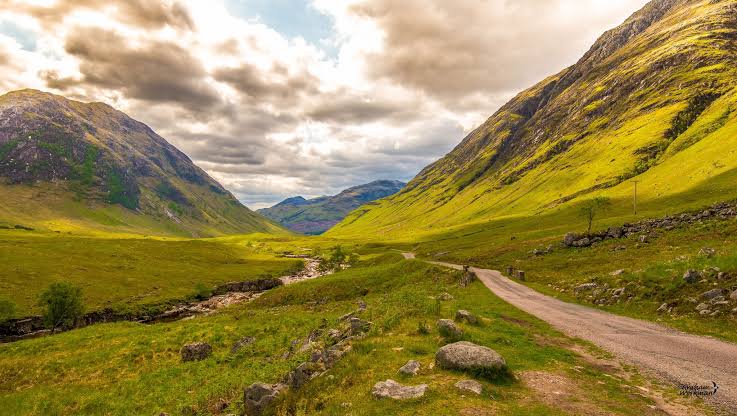 Glen Coe and Glen Etive in Scotland's scenery