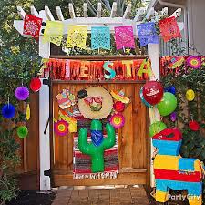 Mexican Party Entrance Decorating Ideas Party City Party City Mexican Party Theme Fiesta Theme Party Mexico Party