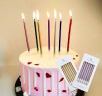 6 Pcs Long Thin Cake Candles Metallic Birthday Candles Long Thin Candles In  Holders for Birthday Wedding Party Cake Decorations - AliExpress