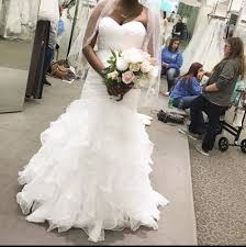 Organza Mermaid Wedding Dress With Ruffled Skirt Davids Bridal Size 12 Fashion Clothing Shoes Accessories Dresses Mermaid Wedding Dress Wedding Dresses