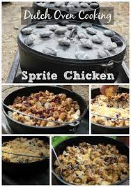 Dutch Oven Sprite Chicken Recipe Fabulessly Frugal Recipe Campfire Food Campfire Cooking Recipes Dutch Oven Cooking