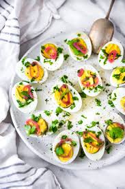 Quick And Easy Hard Boiled Eggs With Olive Oil Fresh Herbs And Pickled Shallots A Healthy Hard Boiled Eggs Recipe Hard Boiled Egg Recipes Boiled Egg Recipes