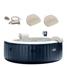 Each jacuzzi bathtub is a masterpiece of glamorous design and perfect ergonomics. Must Have Intex 6 Person 170 Jet Round Inflatable Hot Tub 172722 From Intex Accuweather Shop