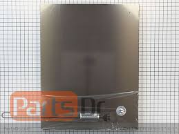 Stainless steel dishwasher front panel. W10900373 Whirlpool Door Panel Black Stainless Parts Dr