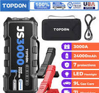 TOPDON JS3000 12V Jump Starter 3000A Battery Booster Jumper Box Power Bank
